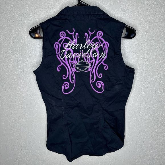 Y2K Harley Davidson Vest Small - Picture 2 of 3